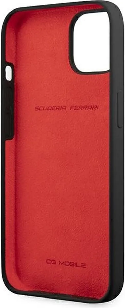 Ferrari Silicone Back Case iPhone 13 - Zwart