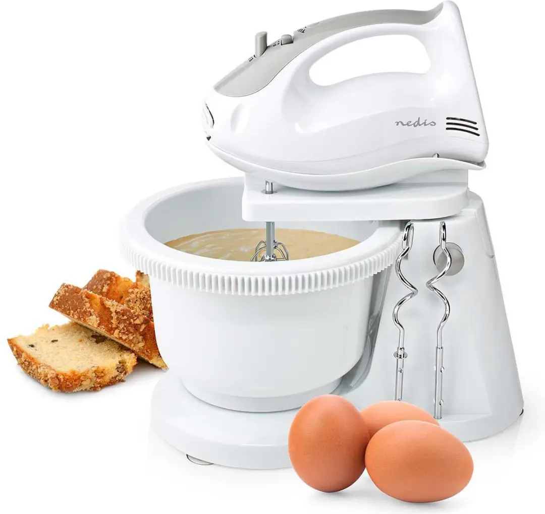 Nedis Handmixer 200W - 5 Snelheden - Grijs/Wit - afbeelding 2 van 6