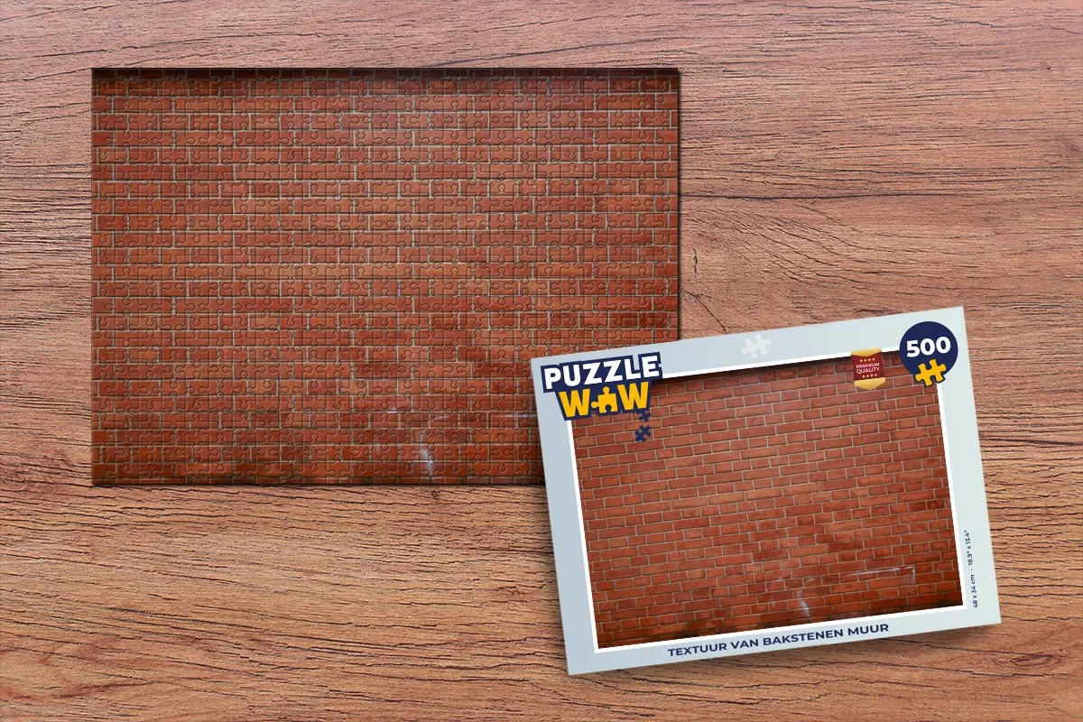 PuzzleWow Bakstenen Puzzel 500 Stuks - Multicolor
