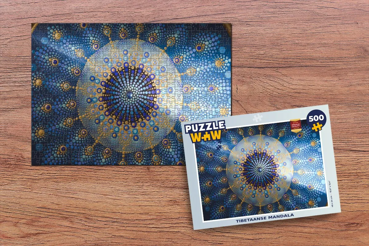 PuzzleWow Mandala Puzzel 500 Stuks - 6017546457421 - Multicolor