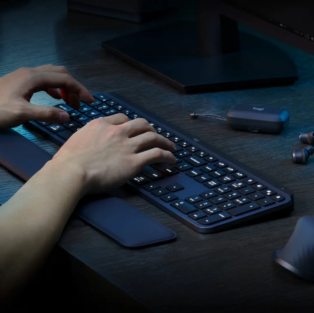 Logitech MX Keys S Combo - Draadloos Toetsenbord & Muis - Azerty FR - Zwart - afbeelding 5 van 6