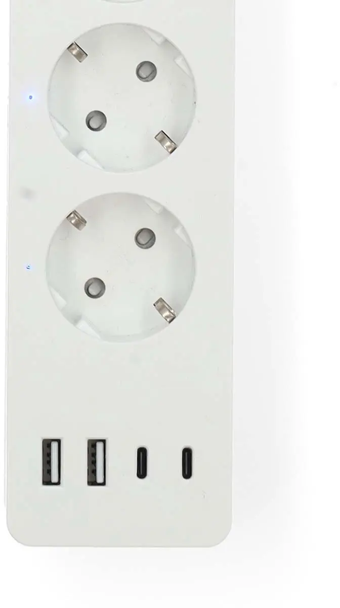 Nedis SmartLife WiFi Stekkerdoos 3680W - 4x USB - 2m - Wit - afbeelding 6 van 6