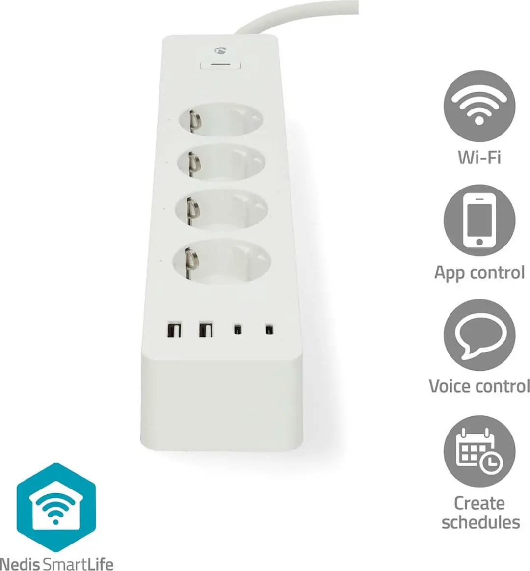 Nedis SmartLife WiFi Stekkerdoos 3680W