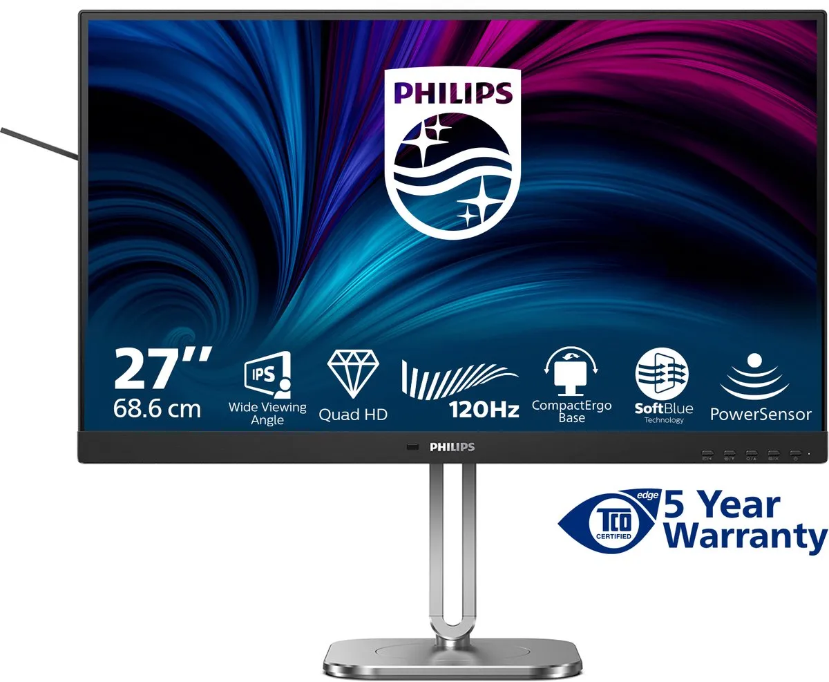 Philips 4000 Series 27B2N4500/00 Monitor 27" QHD - Grijs