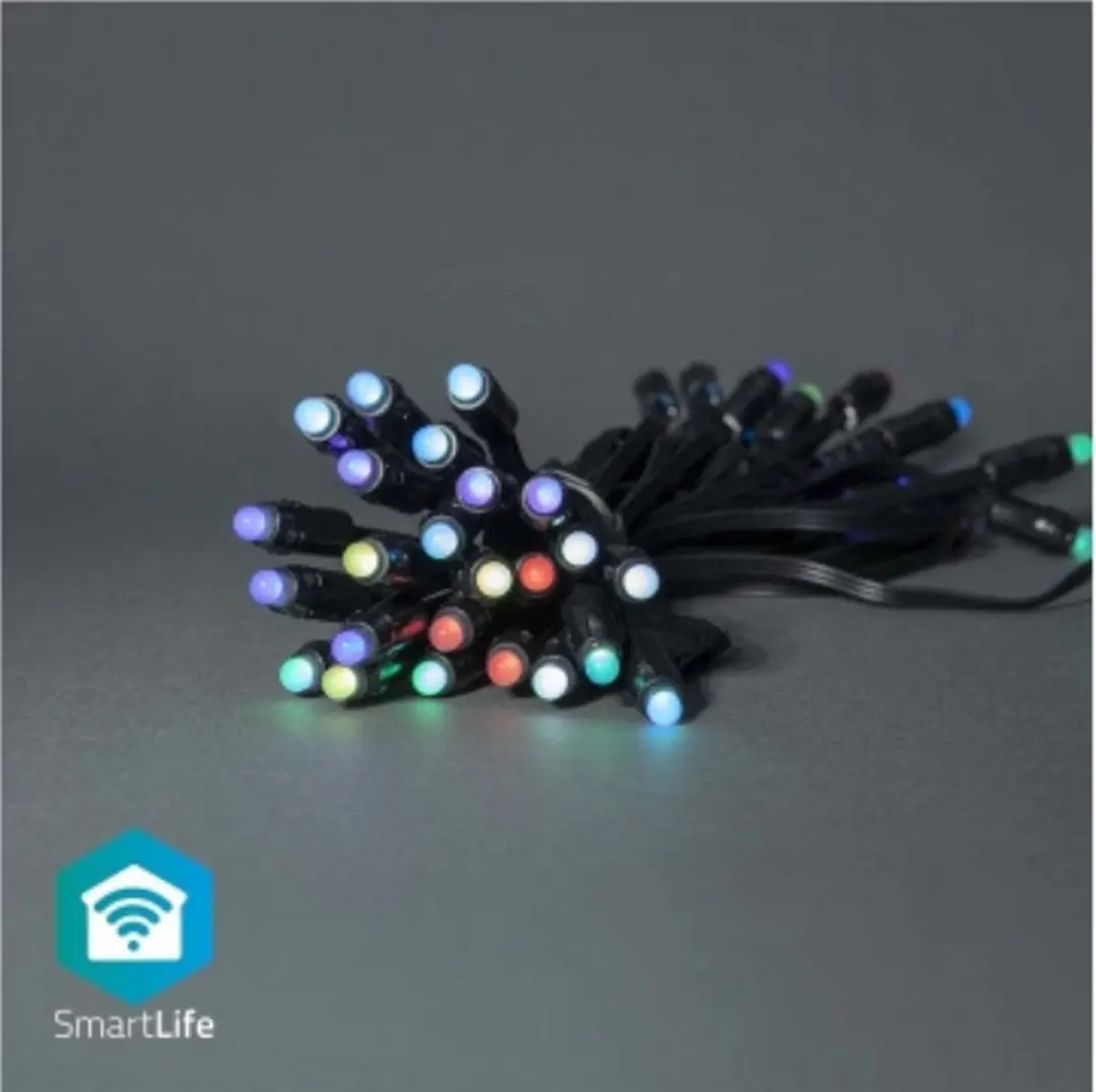 Nedis SmartLife RGB Kerstverlichting 48 LED - 10.8m - Zwart - afbeelding 6 van 6