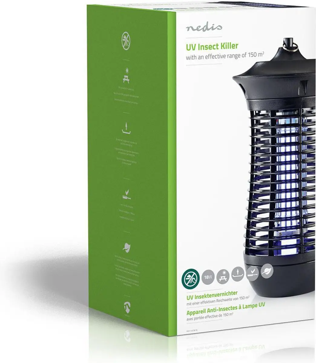 Nedis Elektrische Muggenlamp 18W 2G11 - 150m² - Zwart - afbeelding 5 van 5