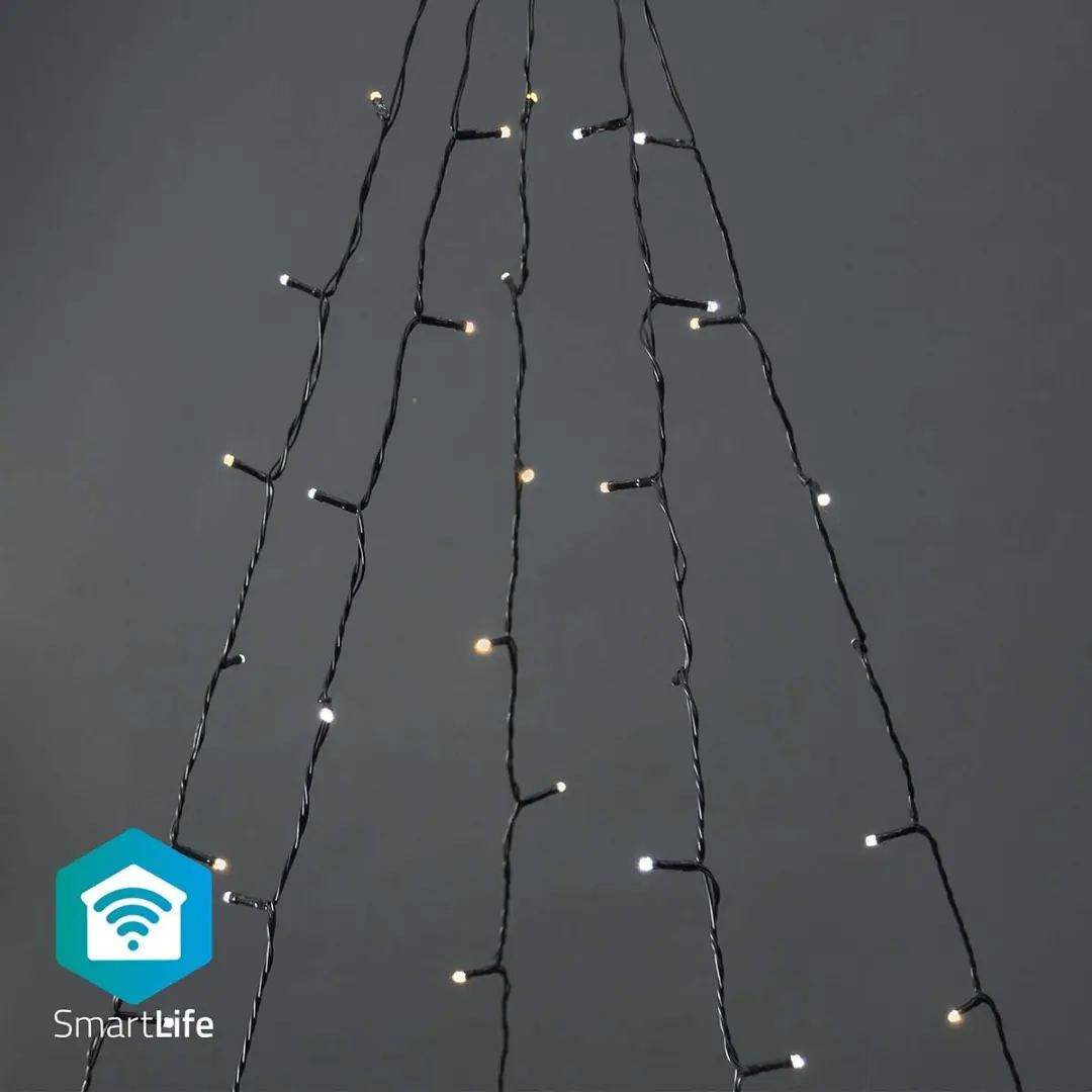 Nedis SmartLife Kerstverlichting Boom 200 LED 20m - Zwart - afbeelding 5 van 6