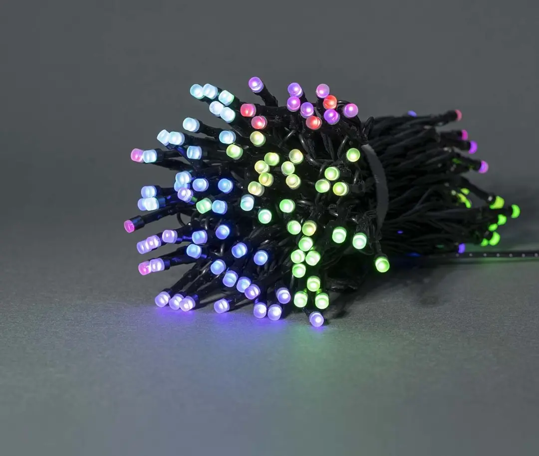 Nedis SmartLife Kerstverlichting Koord 168 RGB LED 20m - Zwart - afbeelding 6 van 6