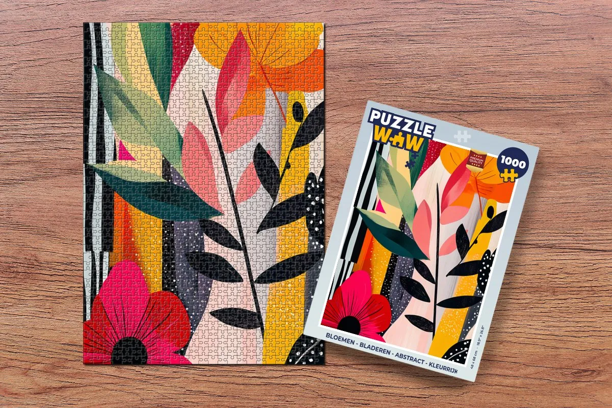 PuzzleWow Bloemen & Bladeren Legpuzzel 1000 Stuks - Kleurrijk
