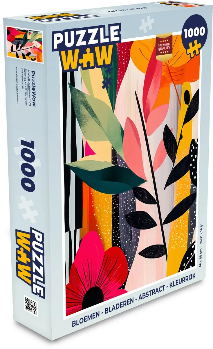 PuzzleWow Bloemen & Bladeren Legpuzzel 1000 Stuks - Kleurrijk