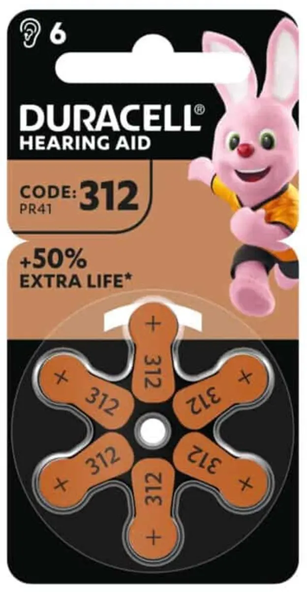 Duracell Knoopcel Zinc Air 312 PR41