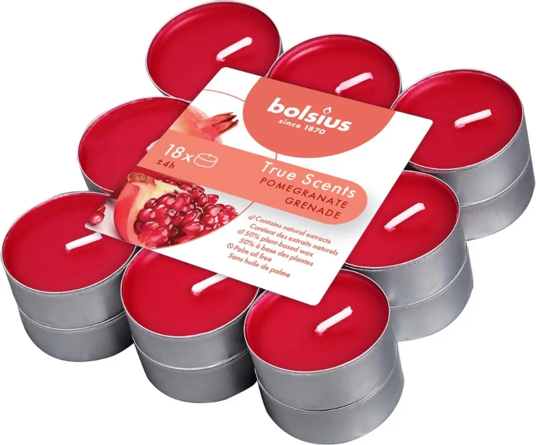 Bolsius True Scents Geurtheelichten Pomegranate - 18 Stuks - afbeelding 6 van 6