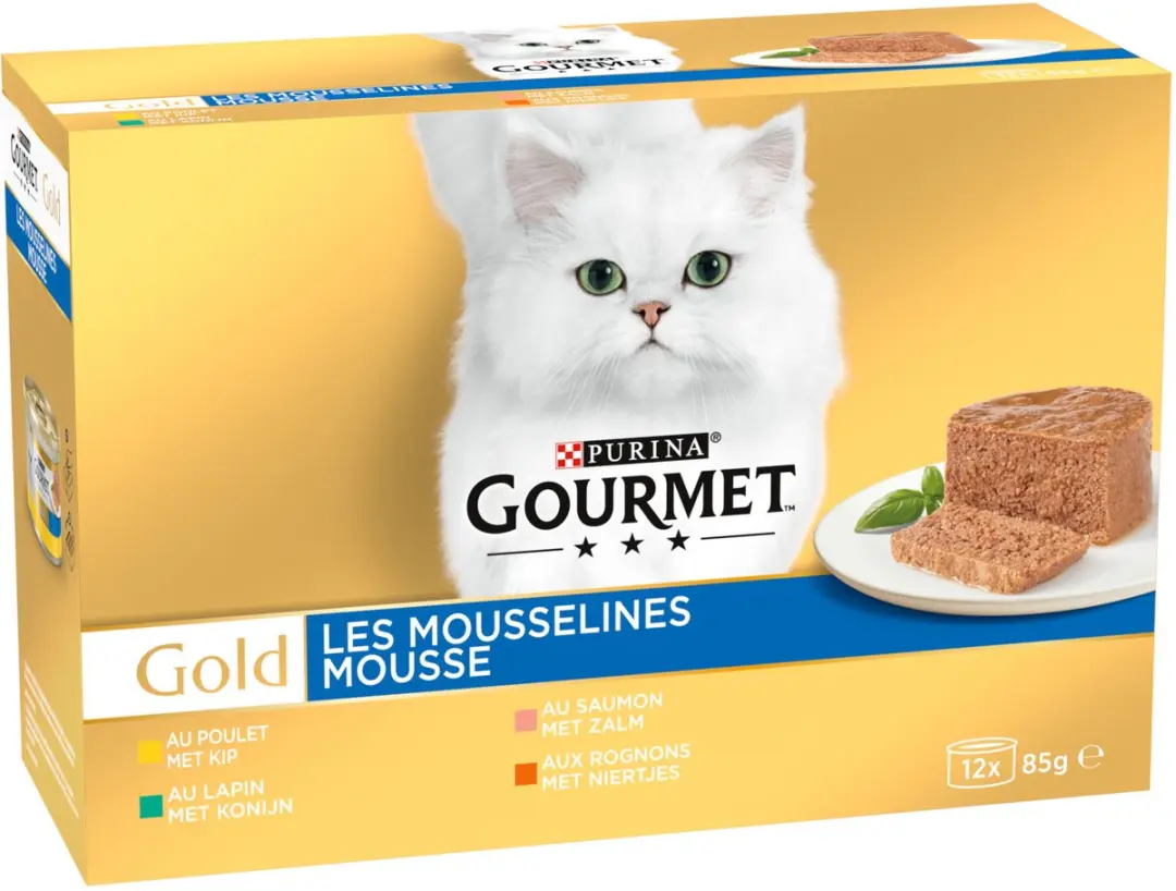 Gourmet Gold Fijne Mousse Kip Kattenvoer - 12x85g