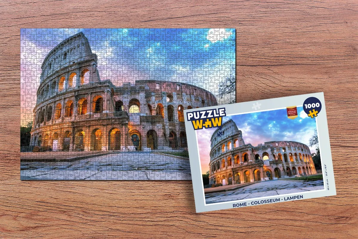 PuzzleWow Rome Colosseum Legpuzzel 1000 Stuks - Multicolor