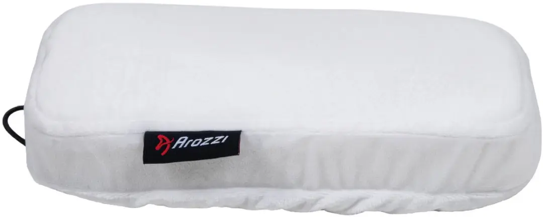 Arozzi Armleuningkussens Memory Foam Velvet Wit - 2 Stuks
