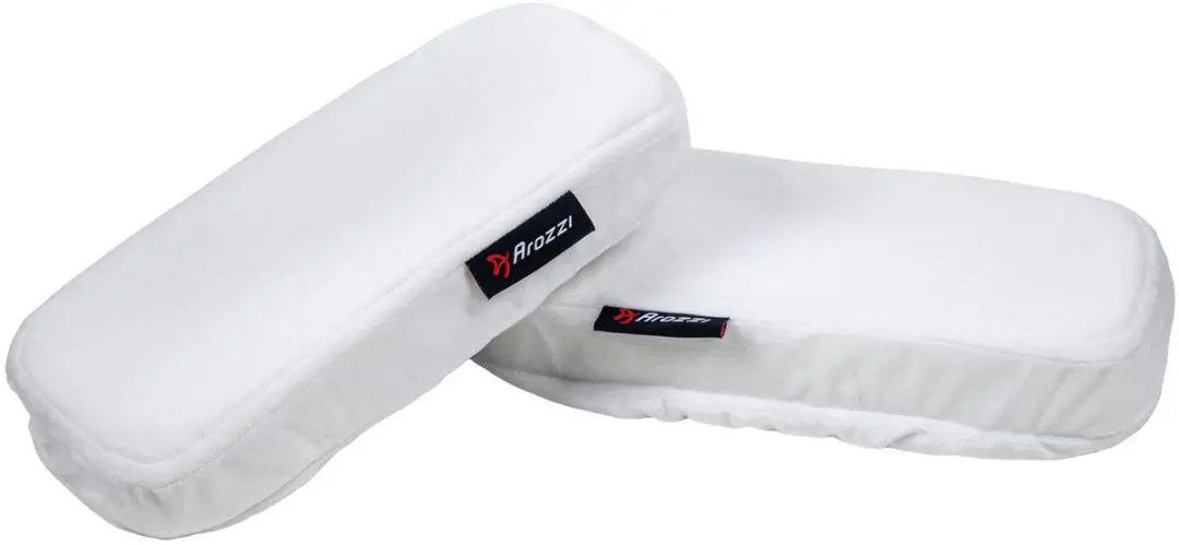 Arozzi Armleuningkussens Memory Foam Velvet Wit