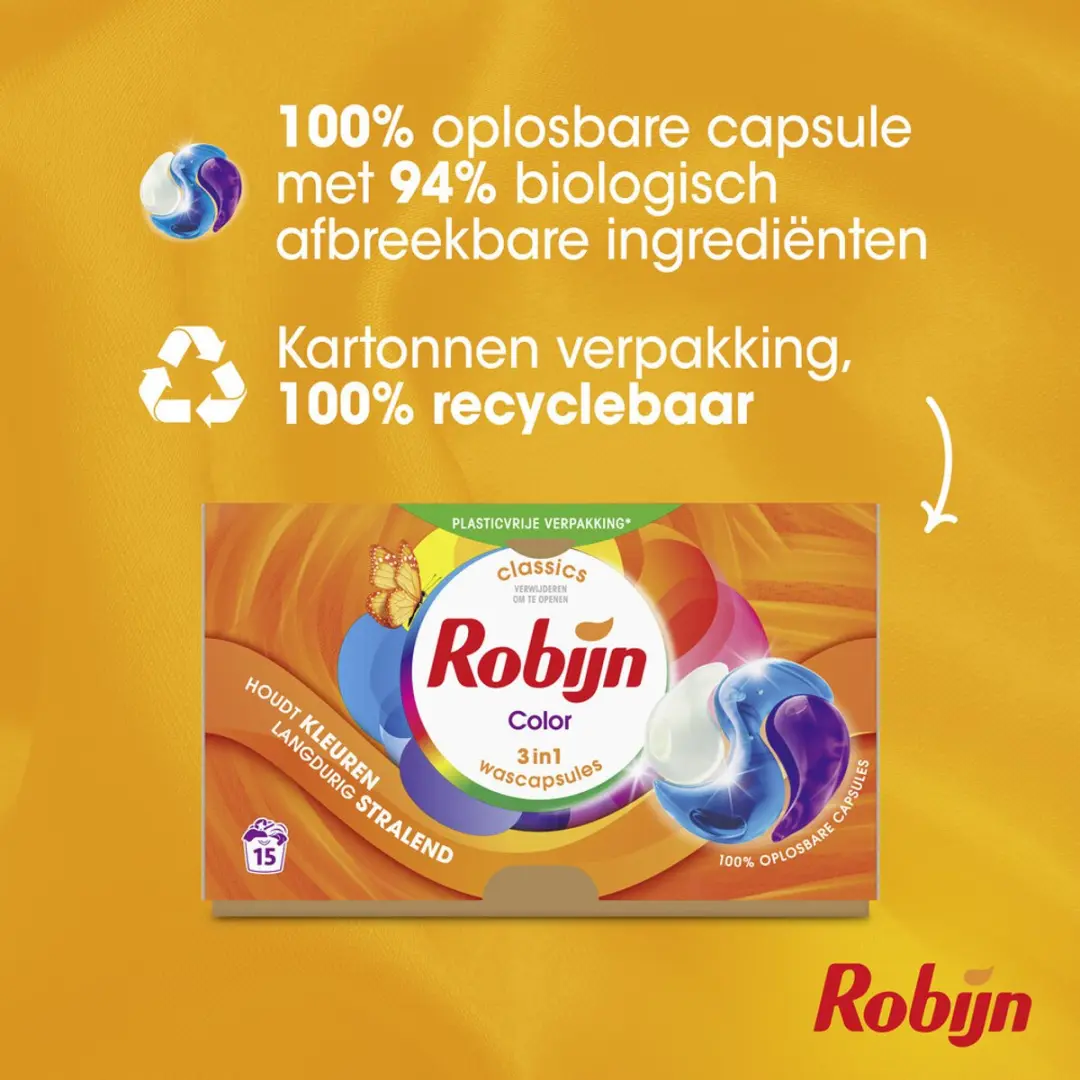 Robijn Wascapsules Color 15 Stuks - afbeelding 6 van 6