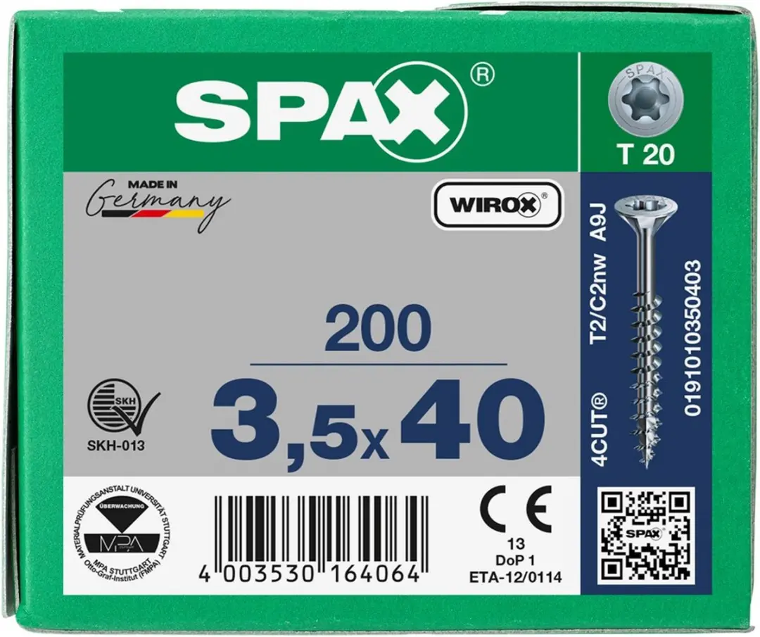Spax Universele Schroef 3.5x40 T-STAR plus TX20 - 200 Stuks - afbeelding 3 van 6