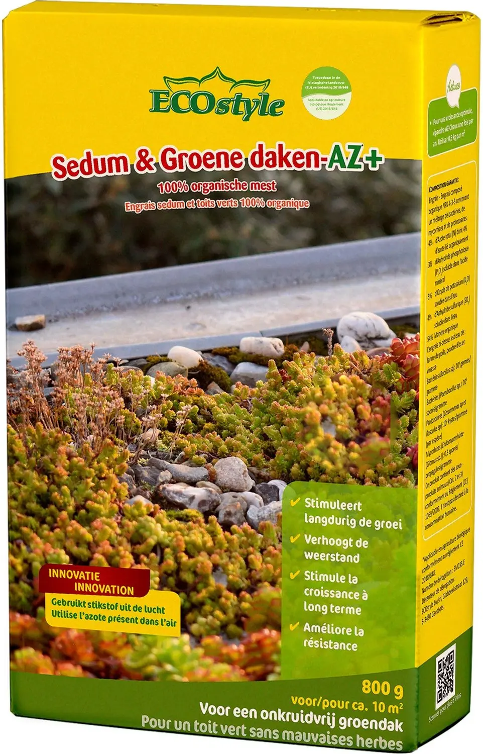 ECOstyle Sedum & Groene Daken AZ Onkruidvrij Groen Dakvoeding 1600g