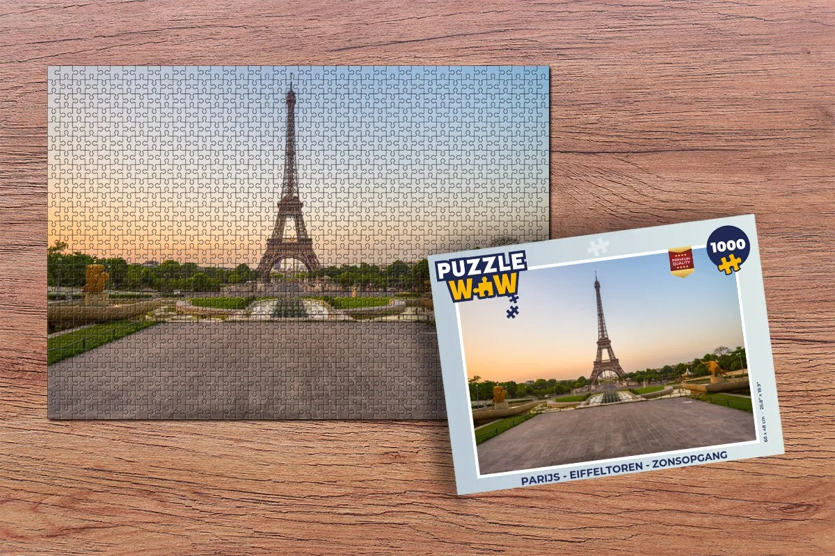 PuzzleWow Parijs Eiffeltoren Zonsopgang Legpuzzel 1000 Stuks - Multicolor