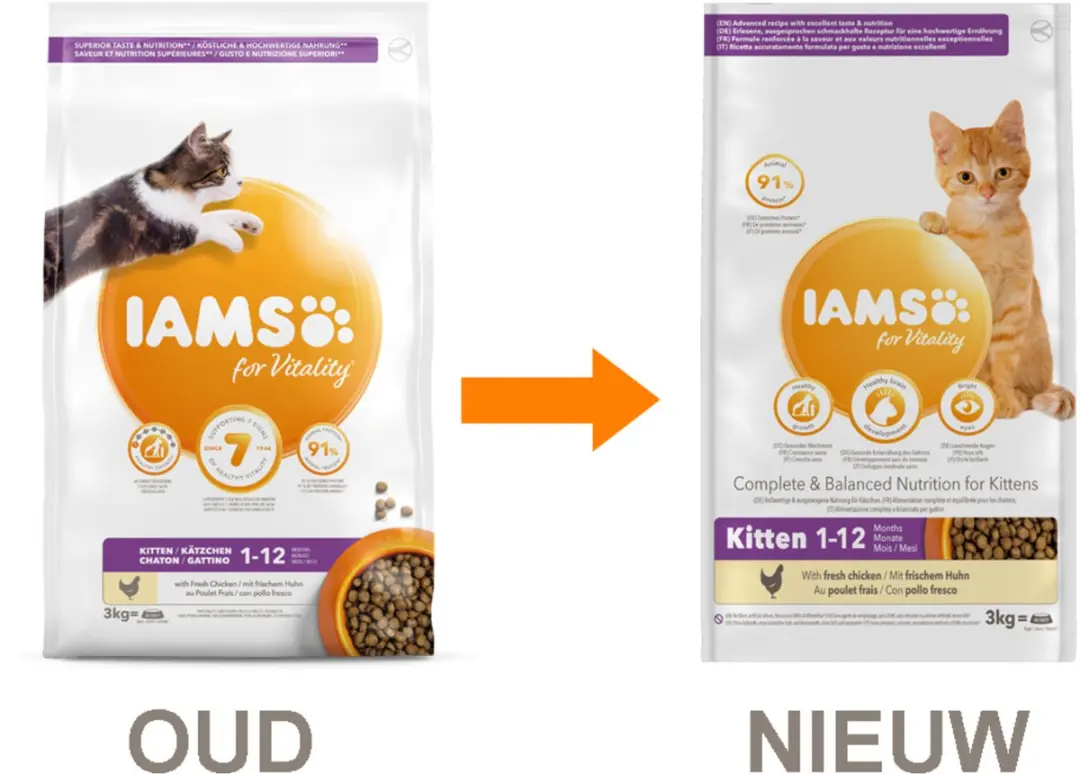 Iams Kitten & Junior Kip Kattenvoer 3kg