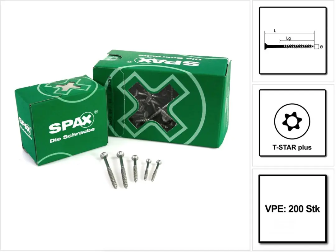 Spax Verzonken Schroeven 3.5x30mm T-profiel Gehard