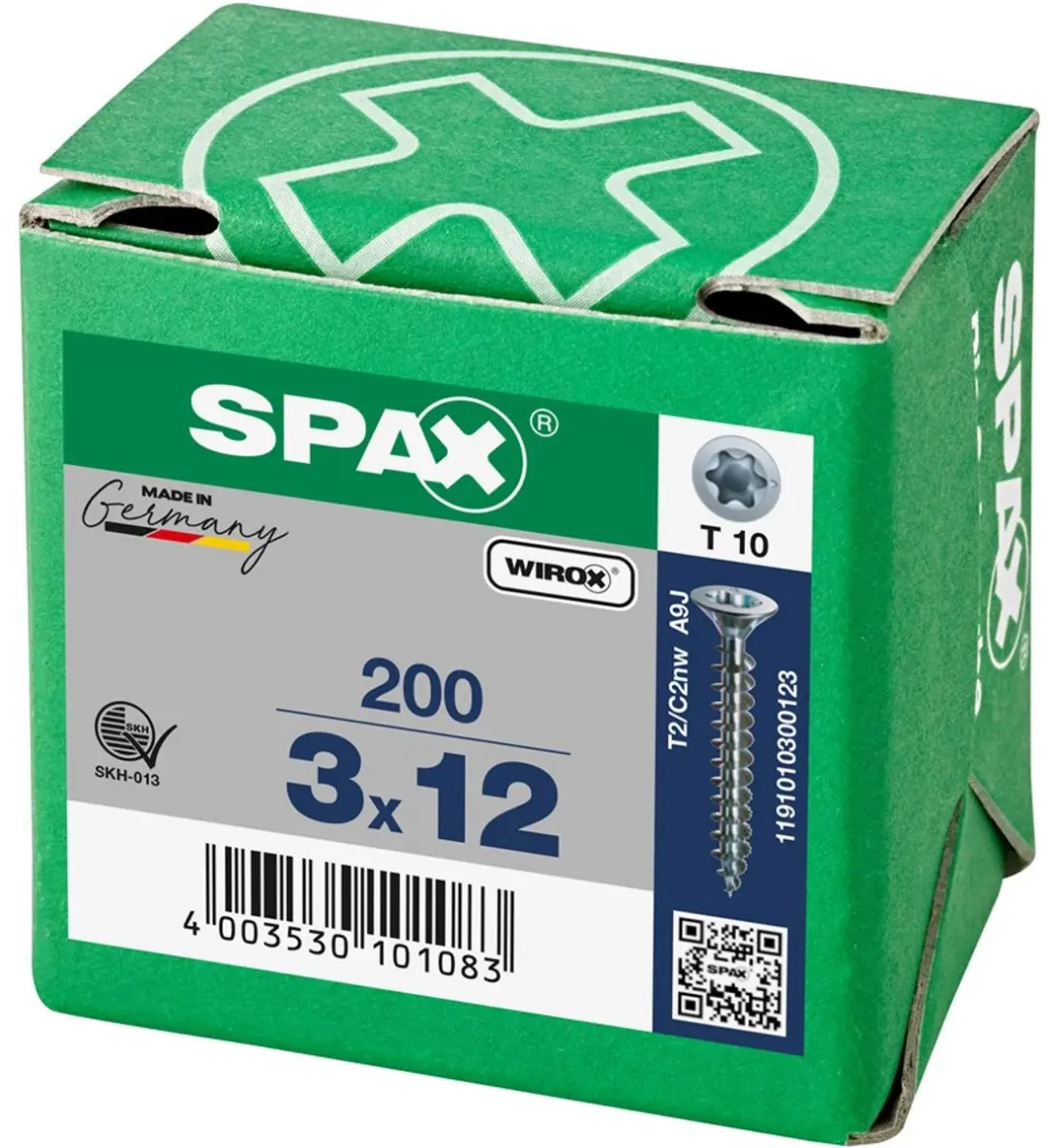 Spax WIROX Torx 10 Platkop Schroeven 3x12mm - 200 Stuks - afbeelding 6 van 6