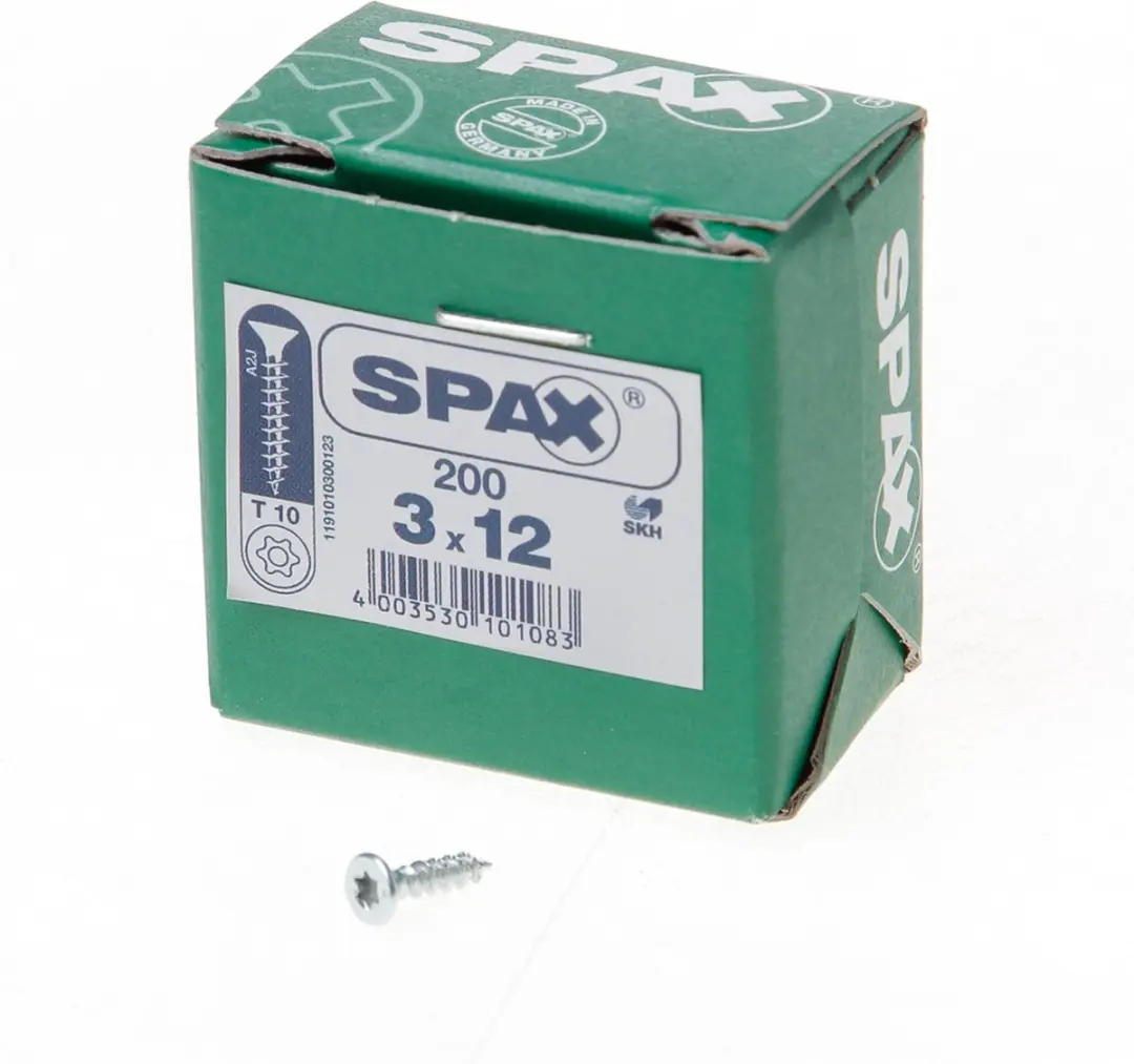 Spax WIROX Torx 10 Platkop Schroeven 3x12mm - 200 Stuks - afbeelding 5 van 6