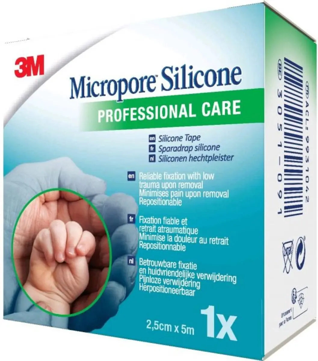3M Nexcare Micropore Tape 2.5cm x 5m - Blauw - afbeelding 5 van 6