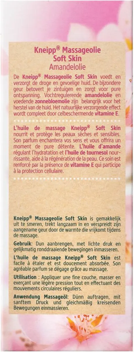 Kneipp Soft Skin Massageolie Amandelbloesem 100ml