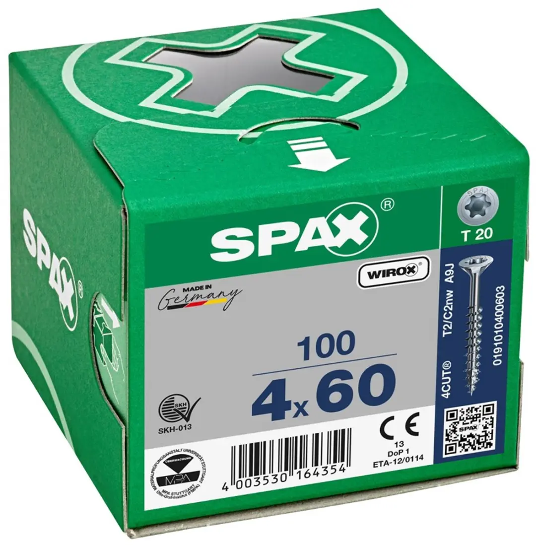 Spax Spaanplaatschroef Torx 4.0x60 Verzinkt - 100 Stuks - afbeelding 2 van 6