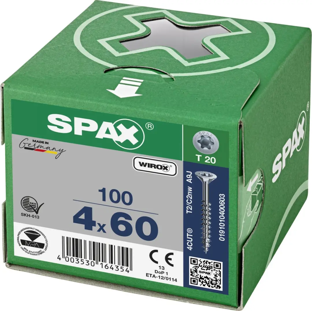 Spax Spaanplaatschroef Torx 4.0x60 Verzinkt - 100 Stuks - afbeelding 5 van 6