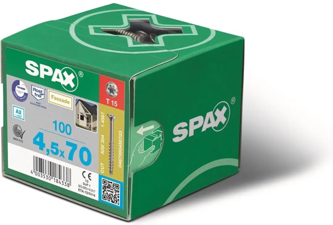 Spax Spaanplaatschroef Torx 4.0x60 Verzinkt - 100 Stuks - afbeelding 4 van 6