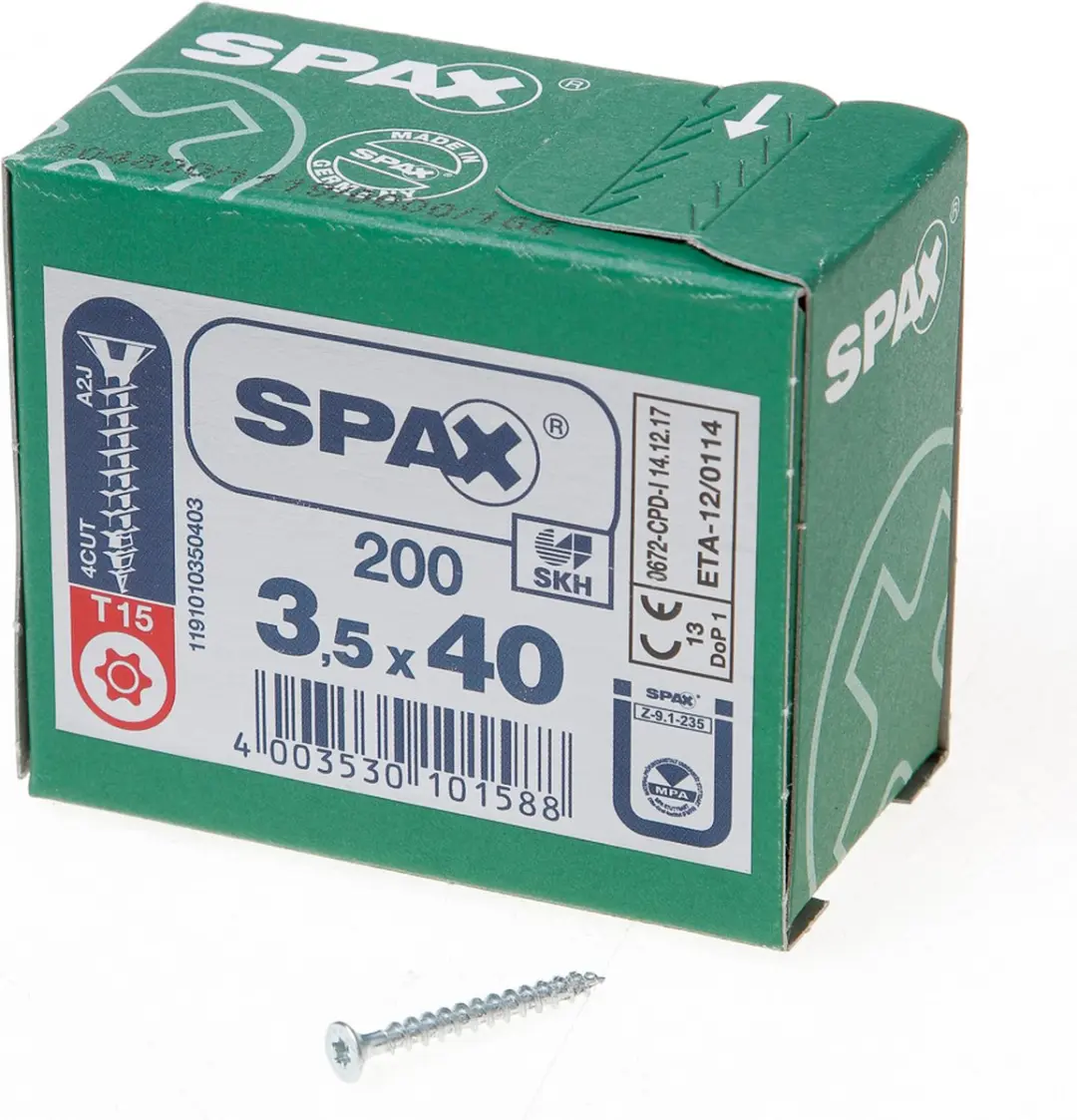 Spax Spaanplaatschroef Verzinkt Torx 3.5x40
