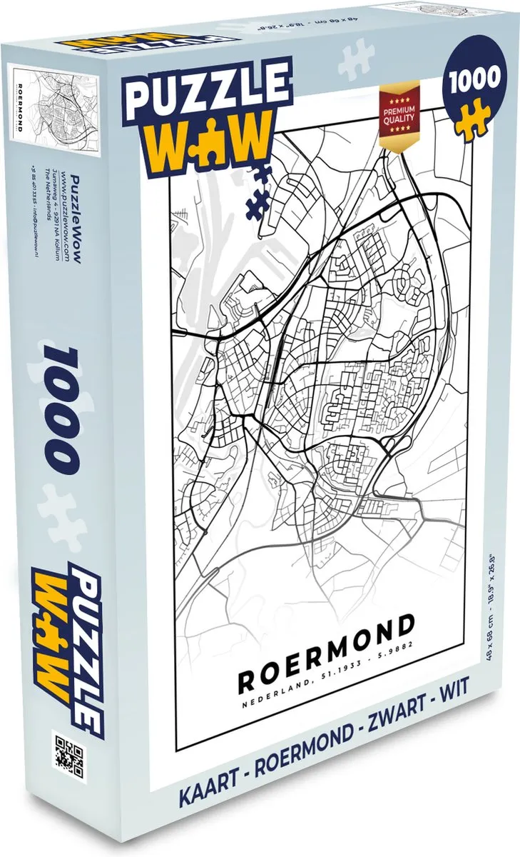 PuzzleWow Roermond Legpuzzel 1000 Stuks - Multicolor