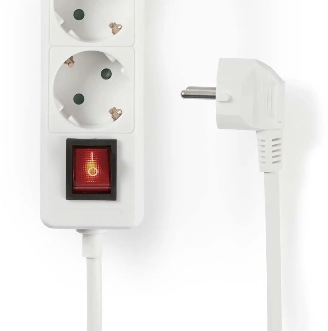 Nedis Stekkerdoos 6-wegs 3680W - 1.5m - Wit - afbeelding 3 van 3