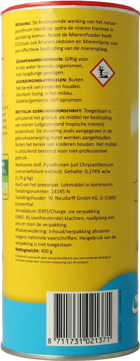 ECOstyle MierenPoeder 400g - Roze - afbeelding 2 van 6
