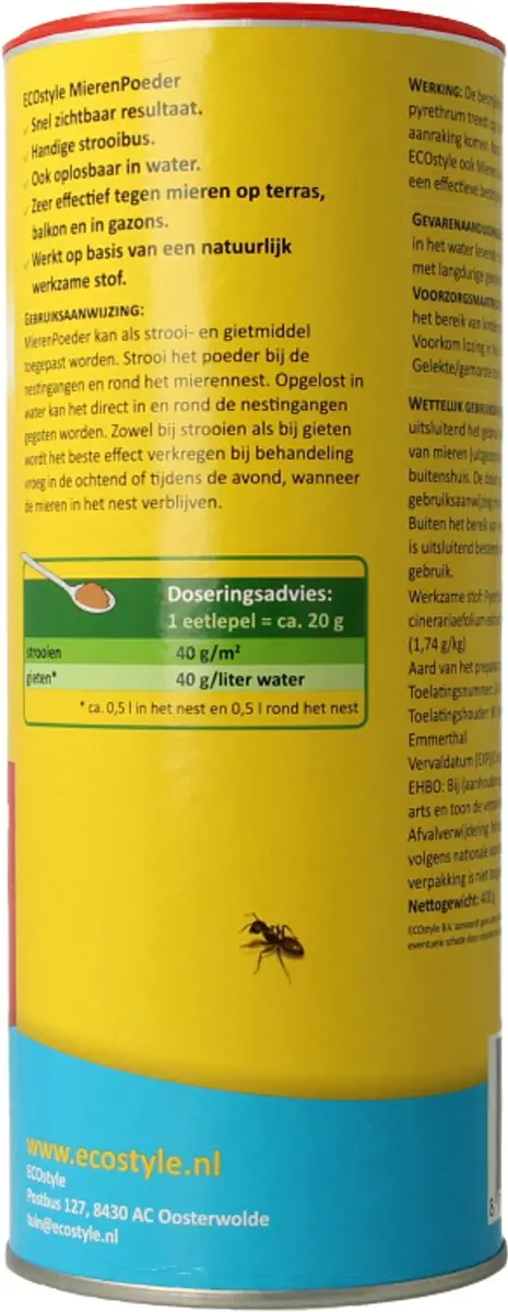 ECOstyle MierenPoeder 400g - Roze - afbeelding 3 van 6