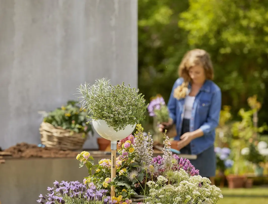 Gardena ClickUp! Plantenbak 25cm - Wit - afbeelding 3 van 6