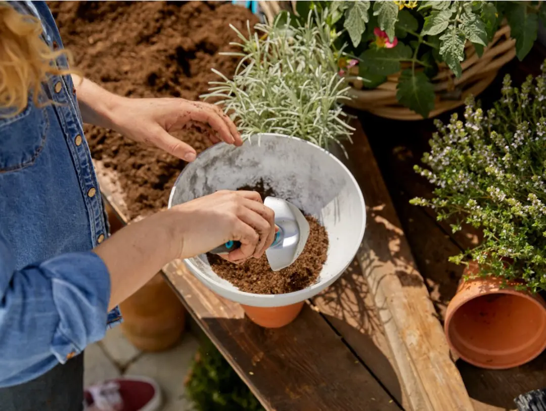 Gardena ClickUp! Plantenbak 25cm - Wit - afbeelding 6 van 6