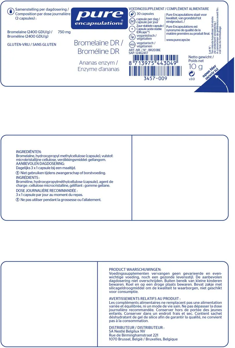 Pure Encapsulations Bromelaïne DR - 30 Capsules