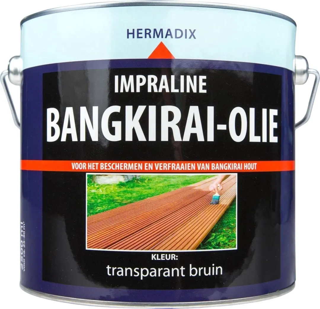 Hermadix Impraline Bangkirai 0,75L - Steigerhout - Bruin transparant - afbeelding 3 van 5