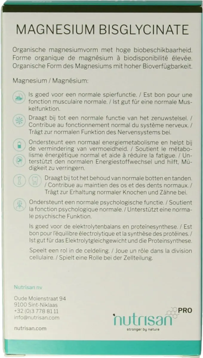 Nutrisan Magnesium Bisglycinate 90 Tabletten