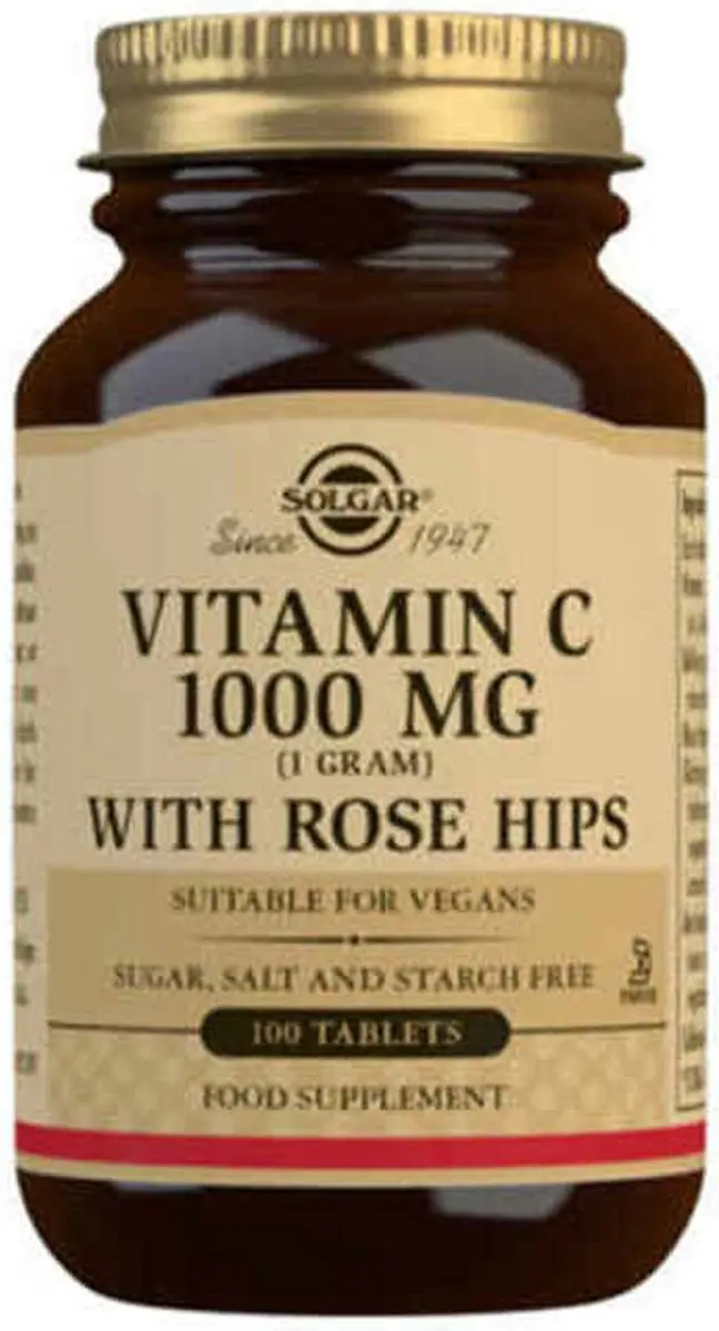 Solgar Rozenbottel + Vitamine C 1000mg Tabletten - 40 Stuks