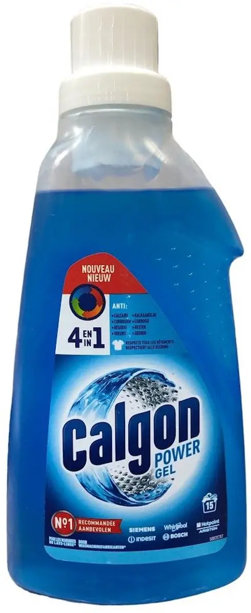 Calgon Wasmachinereiniger Gel 750ml - 15 Wasbeurten - Blauw - afbeelding 2 van 3