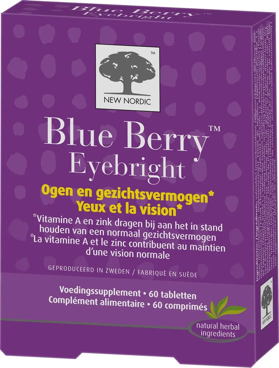 New Nordic Blue Berry Eyebright Voedingssupplement 60 tabletten - afbeelding 6 van 6