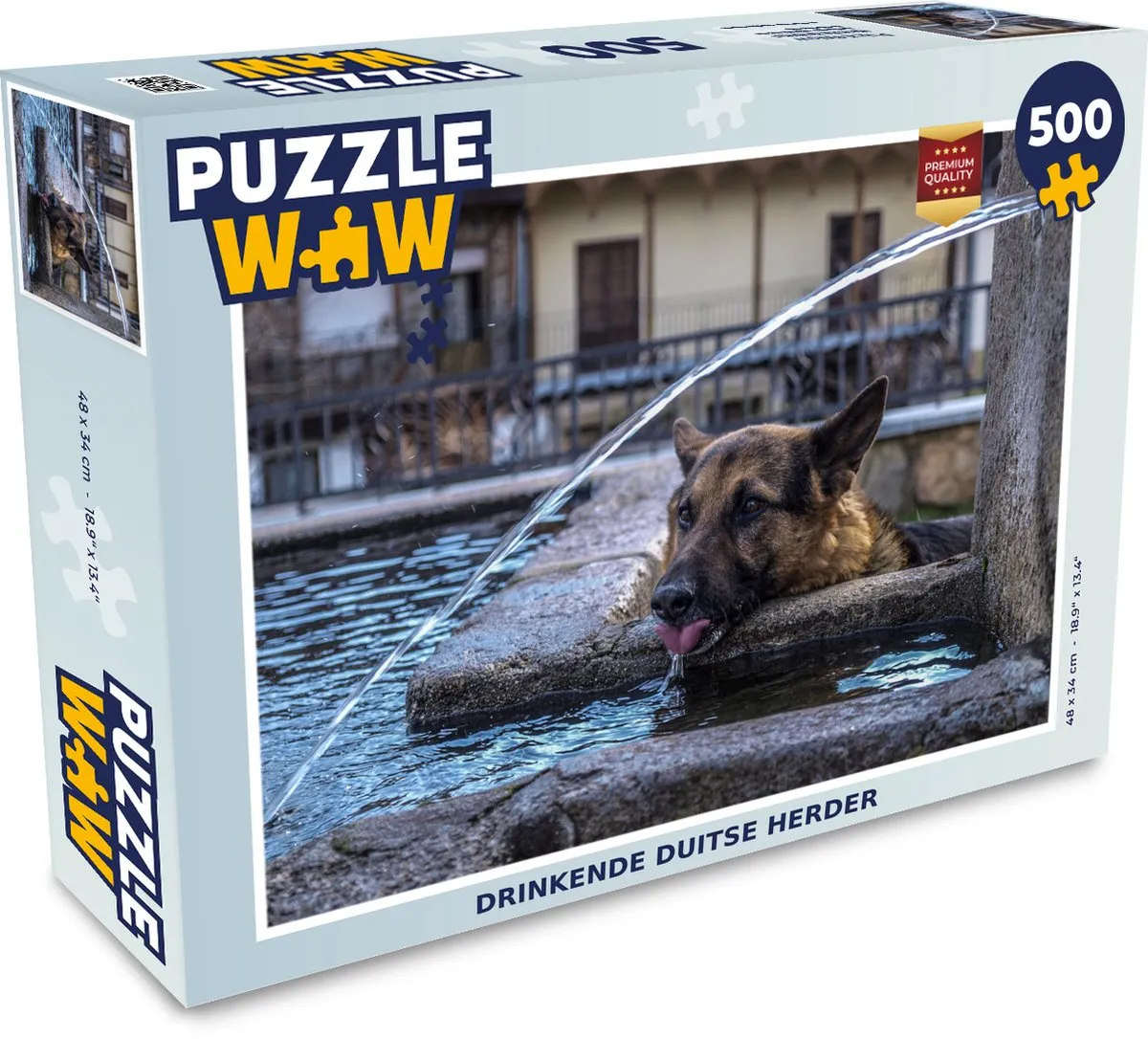 PuzzleWow Duitse Herder Legpuzzel 500 Stuks - Multicolor