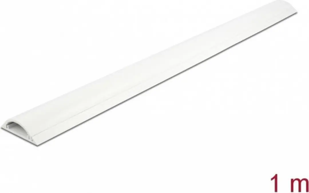 Delock Kunststof Kabelgoot Halfrond 100x5cm - Wit - afbeelding 3 van 3
