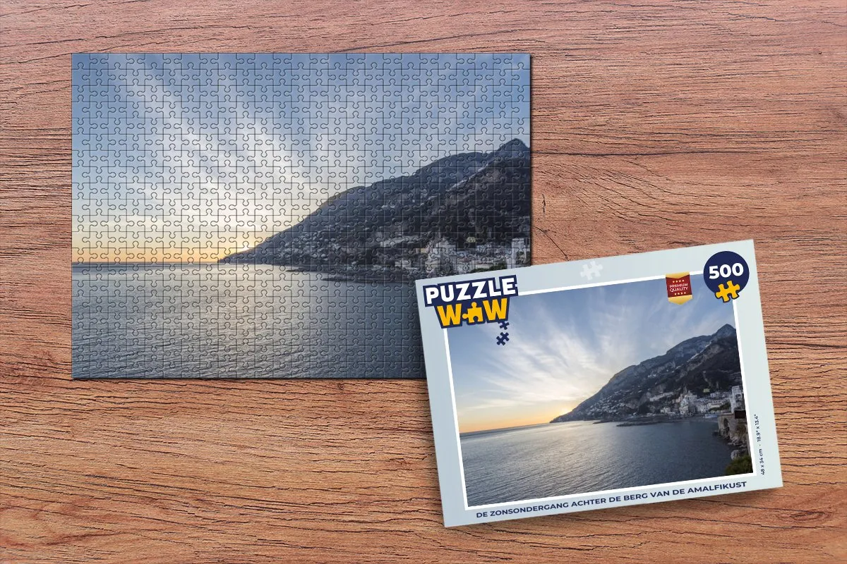 PuzzleWow Legpuzzel De Zonsondergang Amalfikust 500 Stuks - Multicolor