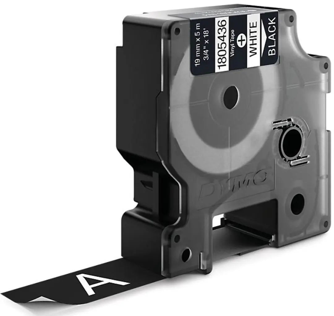 DYMO Rhino 1805436 Zelfklevende Labels 19mm x 5,5m - Wit op Zwart - afbeelding 5 van 6